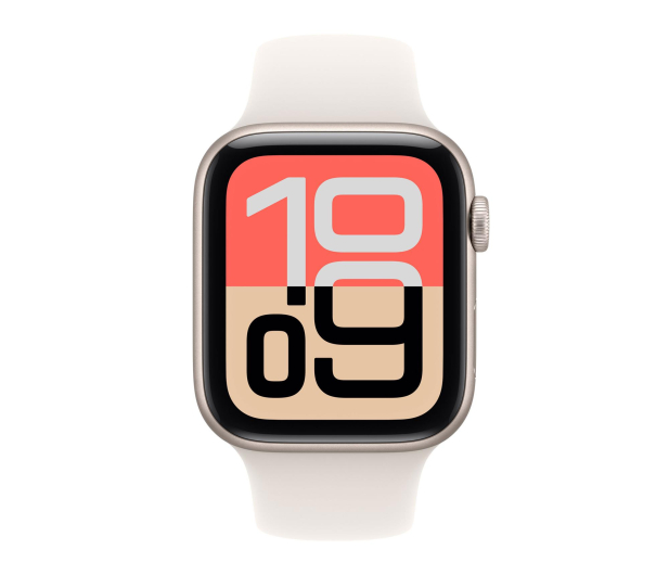 Apple Watch SE 3 GPS 40mm Aluminiowa koperta (księżycowa poświata) + opaska sportowa (księżycowa poświata) - rozmiar S/M - 1362379 - zdjęcie 2